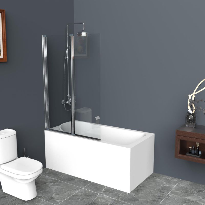 Душевая шторка на ванну BelBagno UNO-V-2-120/150-C-Cr
