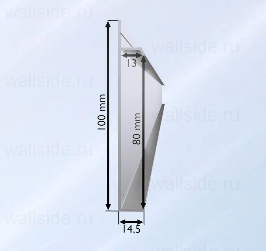 Скрытый плинтус Pro Design 235 Universal анодированный