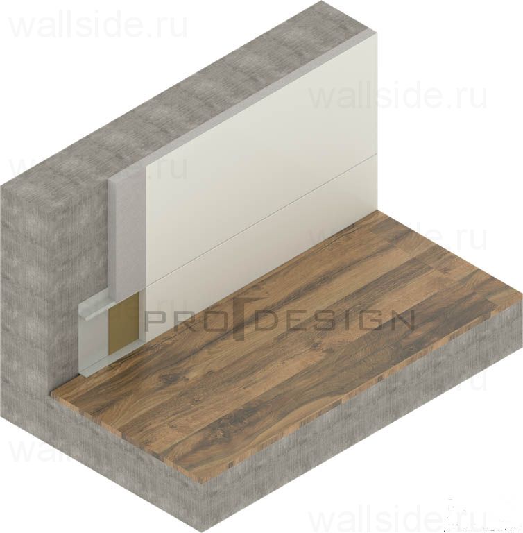 Скрытый плинтус Pro Design 235 Universal анодированный