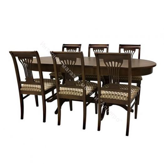 Стол раздвижной Leset Каролина 1P Орех шоколадный Т19