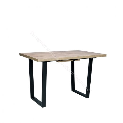 Стол раздвижной Leset Ларс 1Р металл Черный/Дуб вотан