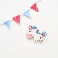 Брошь 'Единорог в носочке'