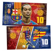 10 EURO Katalonia — Ronaldinho. Legends of FC Barselona. (Роналдиньо)​.UNC ЯМ Oz