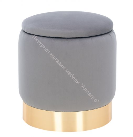 Пуф Leset Йорк V32 велюр серый