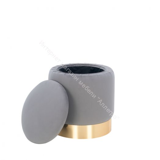 Пуф Leset Йорк V32 велюр серый