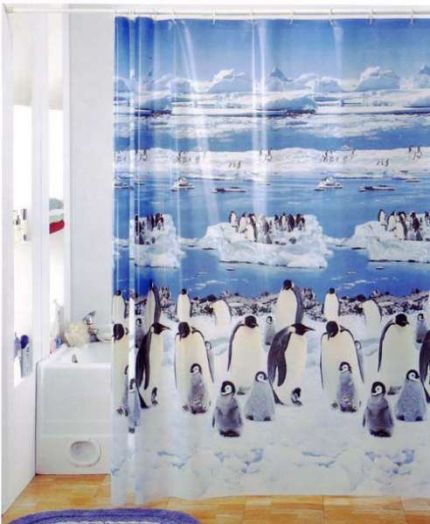 штора для ванны Shower Curtain ПВХ 180*180 с кольцами (арт. 935)