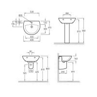 Раковина Jacob Delafon Patio E415 схема 3