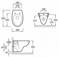 Комплект унитаза с инсталляцией Jacob Delafon Patio E21734RU-00 с схема 6