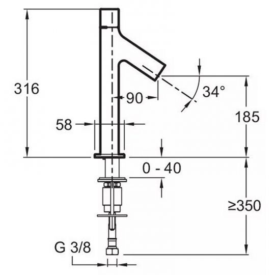 Смеситель для раковины Jacob Delafon Talan E10379RU-CP схема 8