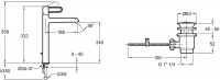 Высокий смеситель для раковины Jacob Delafon Odeon Rive Gauche E21030 схема 6