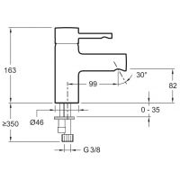 Смеситель для раковины Jacob Delafon Cuff E98298-CP схема 4