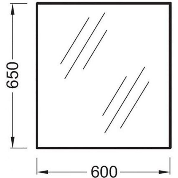 Зеркало Jacob Delafon Ola 60 EB1080-RU в современной стиле схема 3