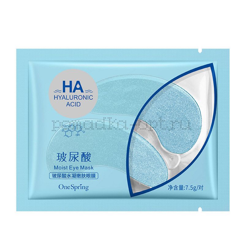 One Spring Гидрогелевые патчи для кожи вокруг глаз с гиалуроном Hyaluronic Acid Moist Eye Mask, 7,5г