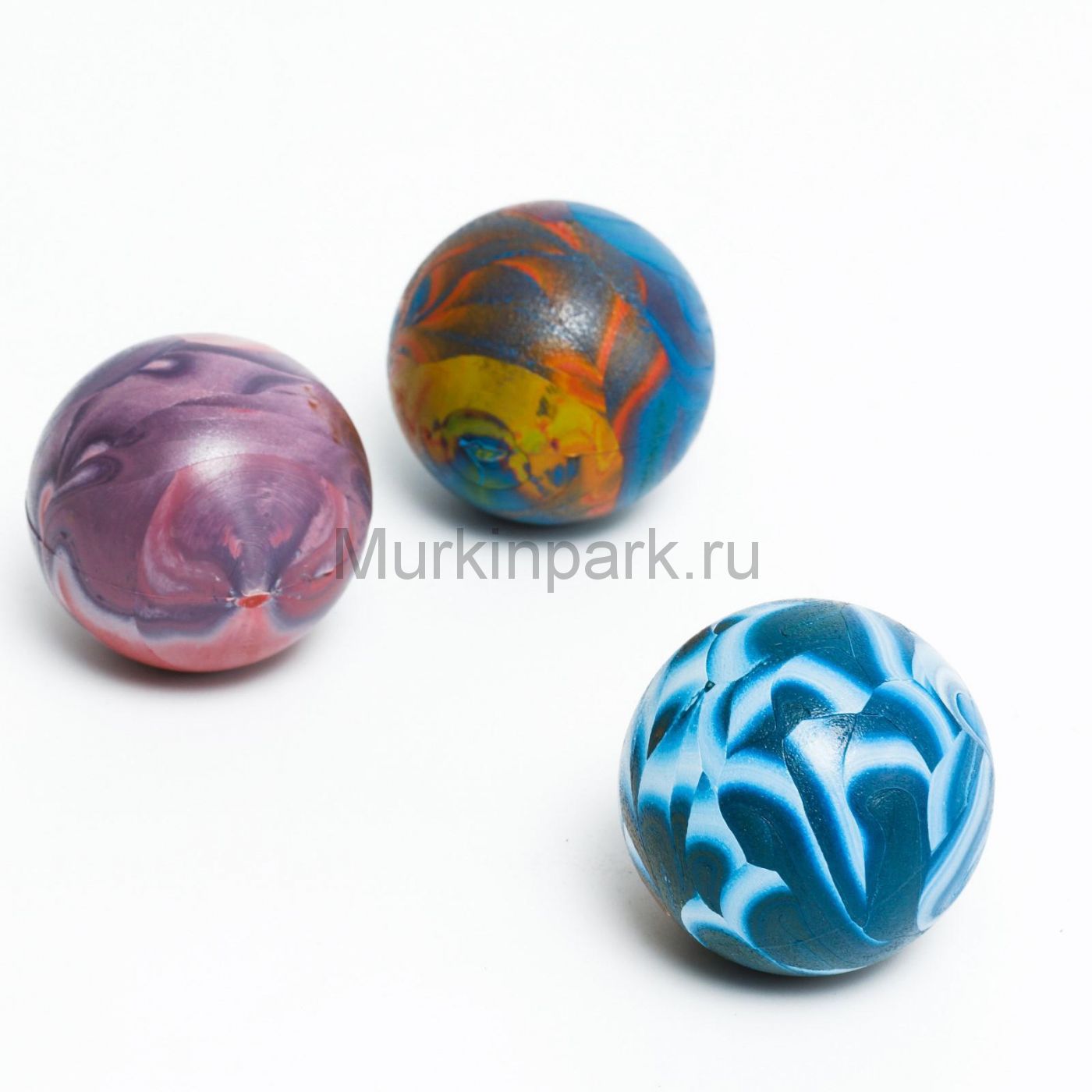 Игрушка для собак из резины "Мяч литой средний", каучук, 6 см, микс цветов