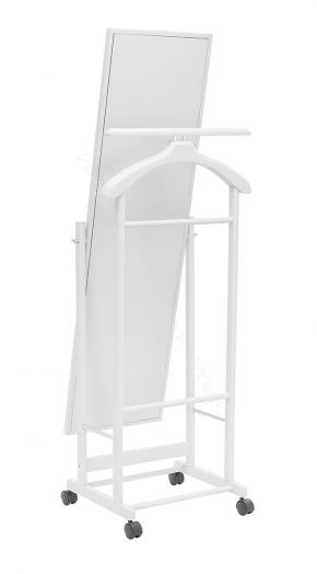 Вешалка напольная с зеркалом Leset Сиэтл белый
