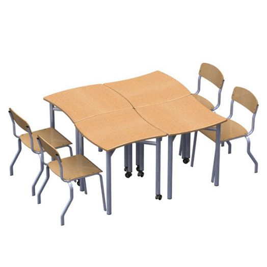 Комбинация столов для групповых занятий IT-K8 1268х1268х580/820 мм