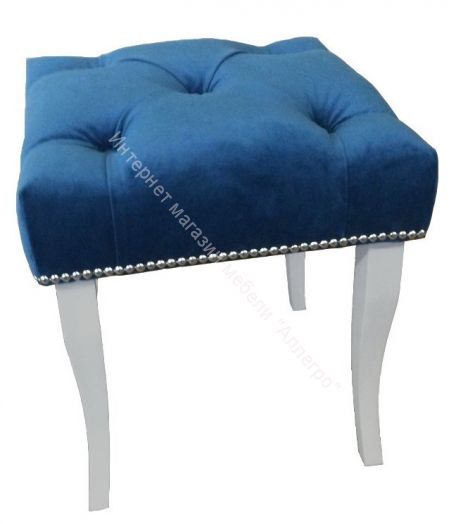 Банкетка малая Риал бирюза опоры белые
