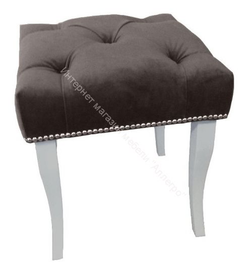 Банкетка малая Риал коричневая опоры белые