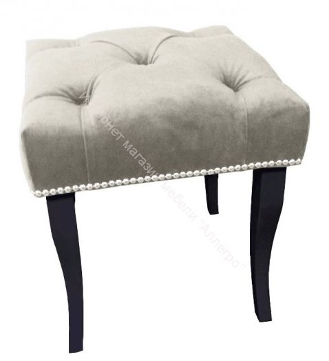 Банкетка малая Риал ваниль опоры черные