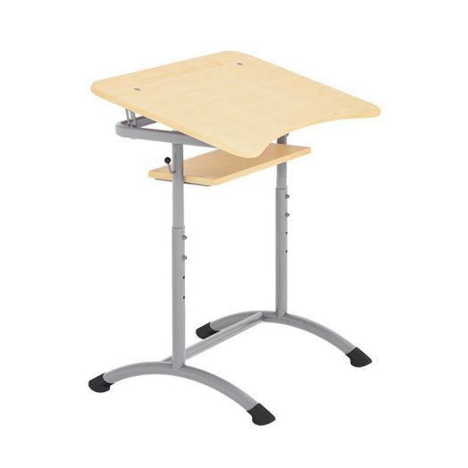 IT-1PN Стол ученический одноместный регулируемый с наклонной столешницей (МДФ бук)