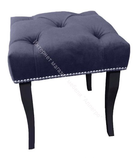 Банкетка малая Риал серый опоры черные