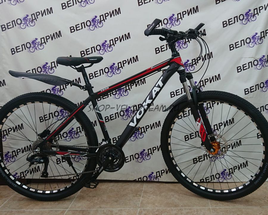 АКЦИЯ! Велосипед 29" гидравлика Vokat алюминиевый черно-красный