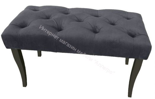 Банкетка большая Риал серый опоры черные