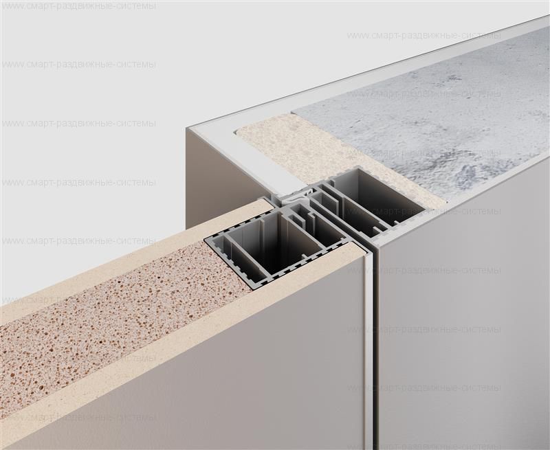 Дверь-невидимка Invisible скрытого монтажа с полотном на АЛЮМИНИЕВОМ каркасе  ВНУТРЕННЕГО открывания. Высота от 2000 до 2700 в наличии!