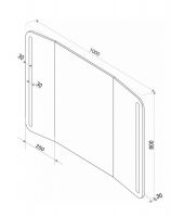 Зеркало в ванную с подсветкой ART&MAX TRENTO AM-Tre-1000-800-DS-F схема 2