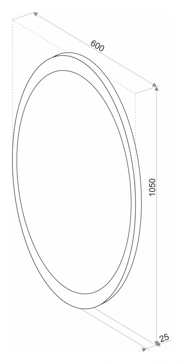 Зеркало с функцией антизапотевания и подсветкой ART&MAX OVALE AM-Ova схема 5