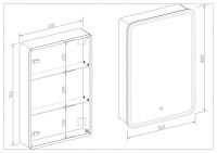 Зеркало-шкаф с подсветкой ART&MAX PLATINO AM-Pla схема 5