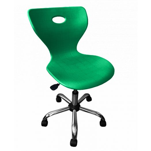 ЛСОШ-34-3 Стул ученический регулируемый на Газовом Лифте (Цельный Дышащий зеленый пластик)