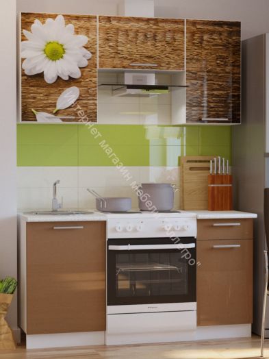 Кухонный гарнитур Риал Эко 1500 ромашка