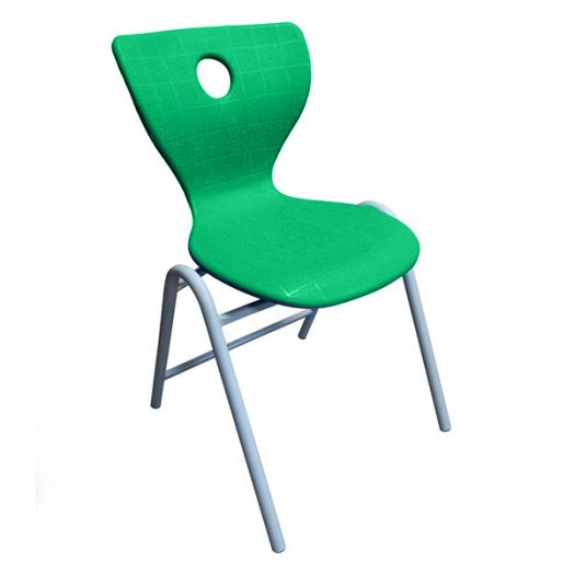 ЛСОШ-35-3 Стул ученический  (Цельный Дышащий зеленый пластик)