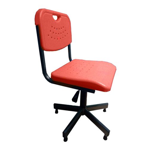ЛСОШ-32-3 Стул ученический регулируемый на Газовом Лифте (Антивандальный Двухслойный Дышащий красный пластик)