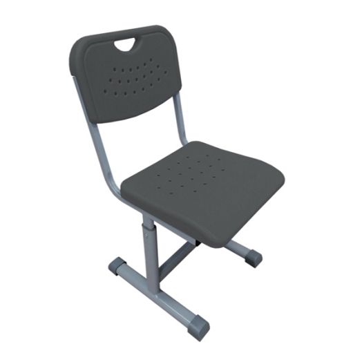 ЛСОШ-30-5 Стул ученический регулируемый (Антивандальный Двухслойный Дышащий серый пластик)