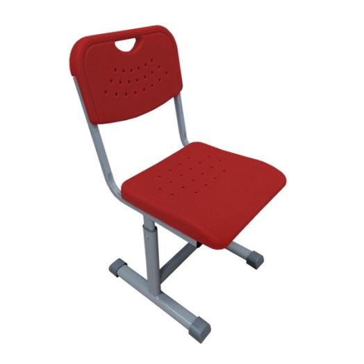ЛСОШ-30-3 Стул ученический регулируемый (Антивандальный Двухслойный Дышащий красный пластик)