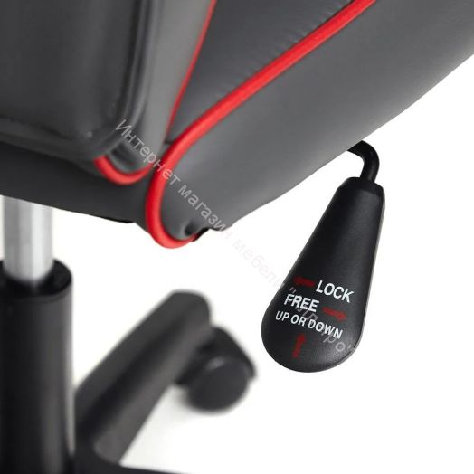 Кресло RACER GT new кож/зам/ткань, металлик/красный, 36/08