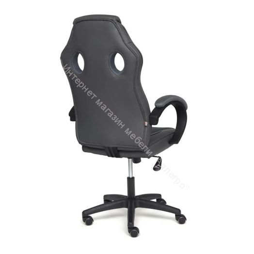 Кресло RACER GT new кож/зам/ткань, металлик/серый, 36/12