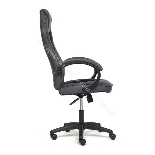 Кресло RACER GT new кож/зам/ткань, металлик/серый, 36/12