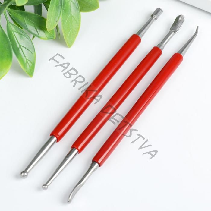 Инструменты для моделирования и придания формы набор 3 шт металл, пластик 16 см 17х7,5 см