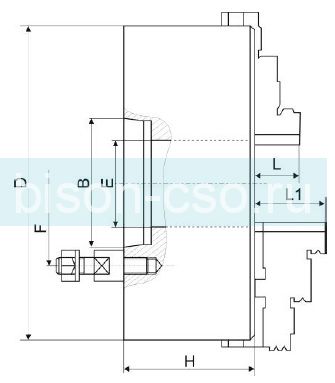 Патрон токарный 250мм Т535-250-6 Poreba Польша аналог Бизон 3535-250-6