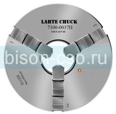 Патрон токарный 7100-0037 ф250мм ГОСТ 2675-80 с прямыми и обратными кулачками Тайвань (Китай)