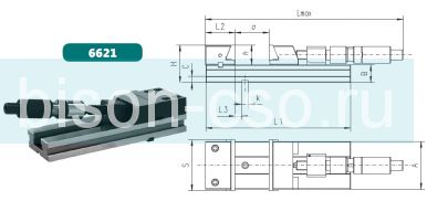 Тиски станочные 6621-150-520-305 Bison-Bial (Польша) Прецизионные с гидроусилением