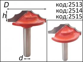 Фрезы для фасадов МДФ гравировальные. Код: 2513; 2514; 2515.