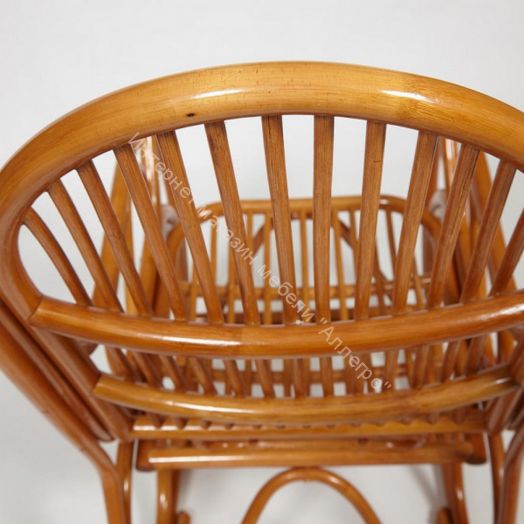 Кресло-качалка VIENNA (разборная) без подушки, ротанг top quality, Cognac (коньяк)