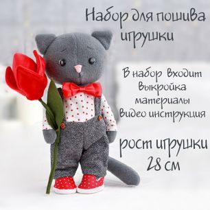 Набор для шитья текстильной игрушки - Котик Тео
