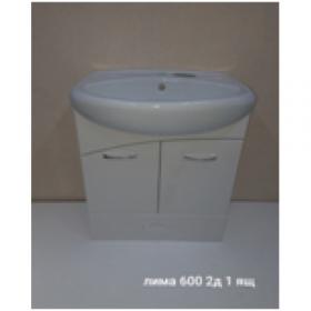 Тумба ЛИМА 550 белый металлик (2 двери) с ум Арго 55