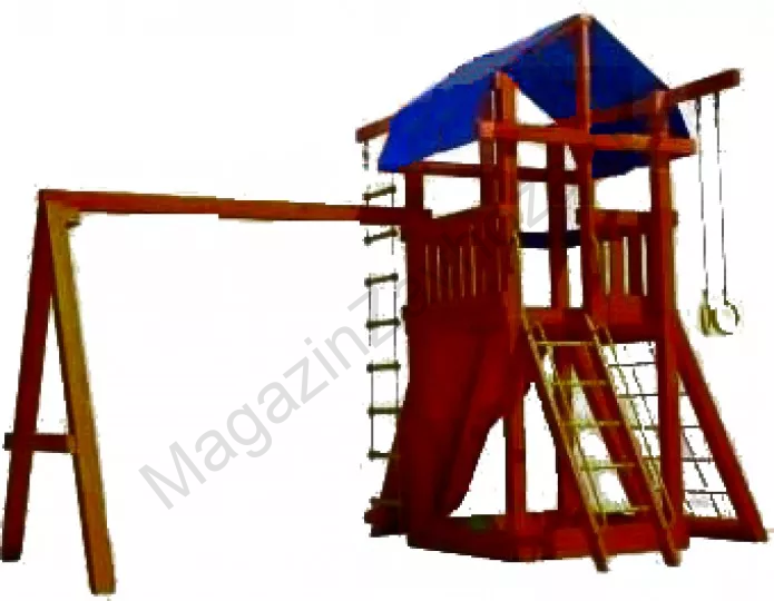 ДЕРЕВЯННЫЙ ИГРОВОЙ ГОРОДОК (лестница и кольца)