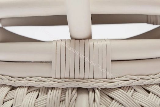 Столик кофейный Andrea ротанг, D60х50см, TCH White (белый)